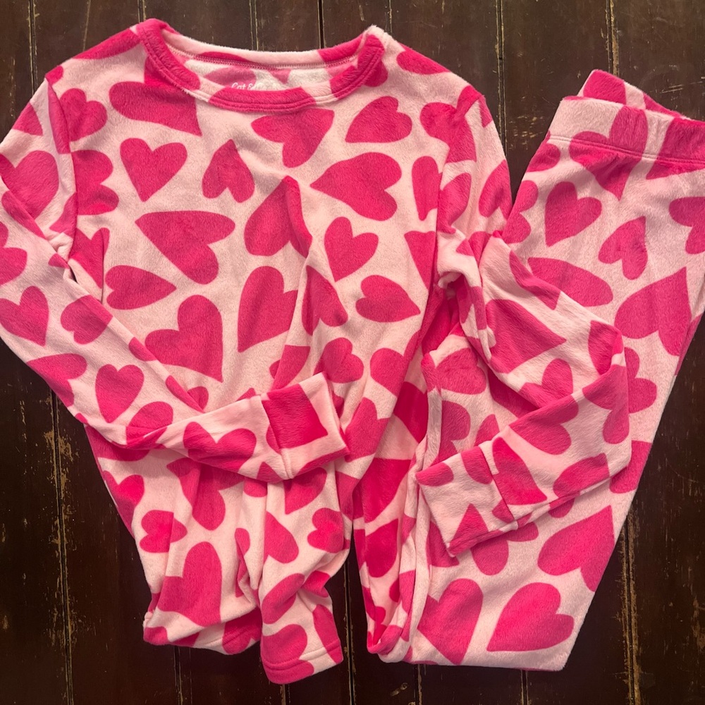 Pink Heart Kids Pajamas